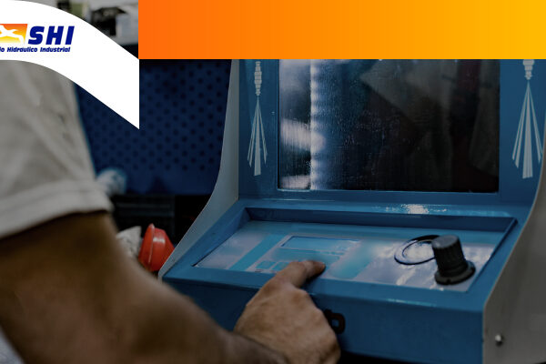 Un ingeniero utilizado un banco de pruebas